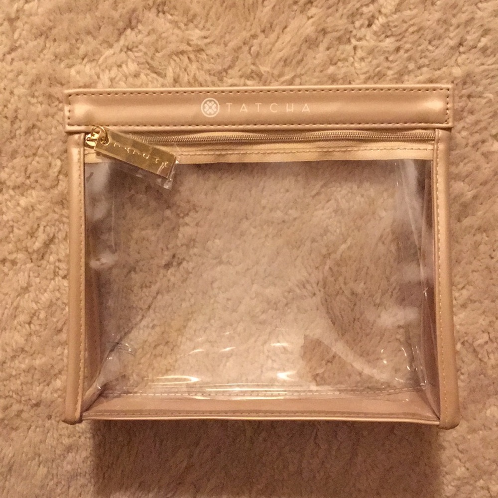 Tatcha Make Up Bag Clear + Cream